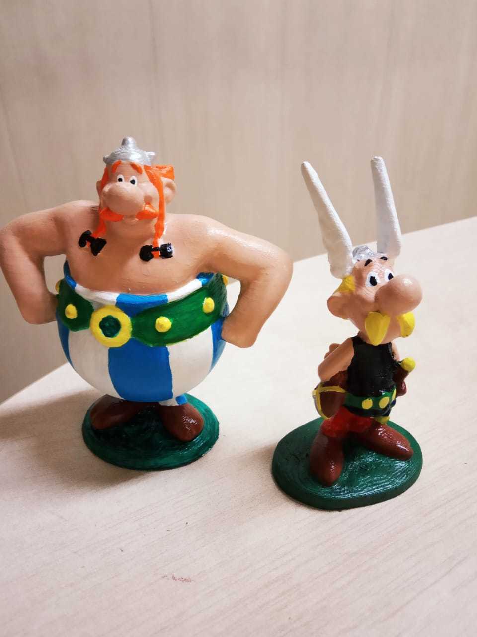 A childhood dream come true... Plastic pla. Printer anet et4. Artist's acrylic paints - My, Asterix and Obelix, 3D печать, Figurines, Longpost