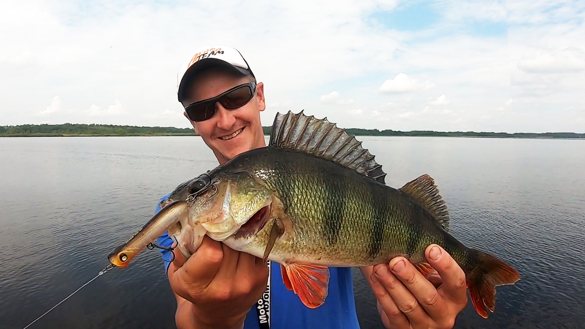 Catching trophy bass with poppers - My, Fishing, Wobbler, Popper, Perch, Republic of Belarus, Video, Longpost