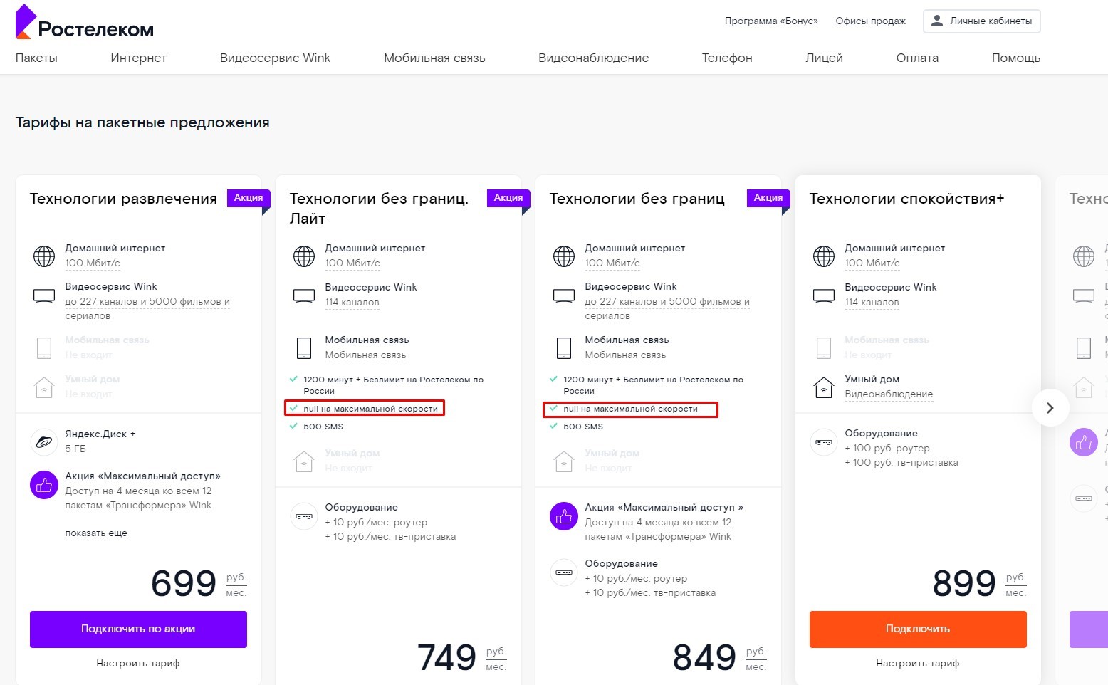 Null интернета на максимальной скорости - Моё, Ростелеком, Выгодное предложение