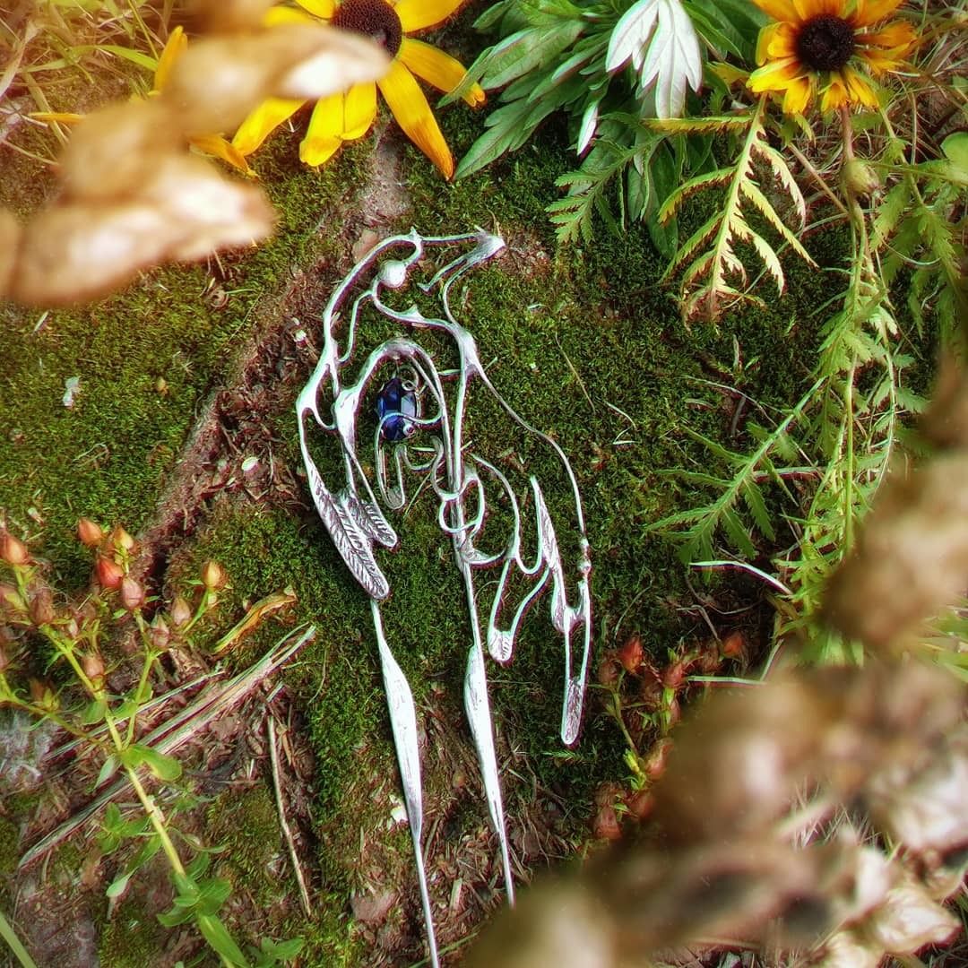 Hairpin Raven - My, Crow, Hairpins, With your own hands, Soldering, Needlework without process, Longpost