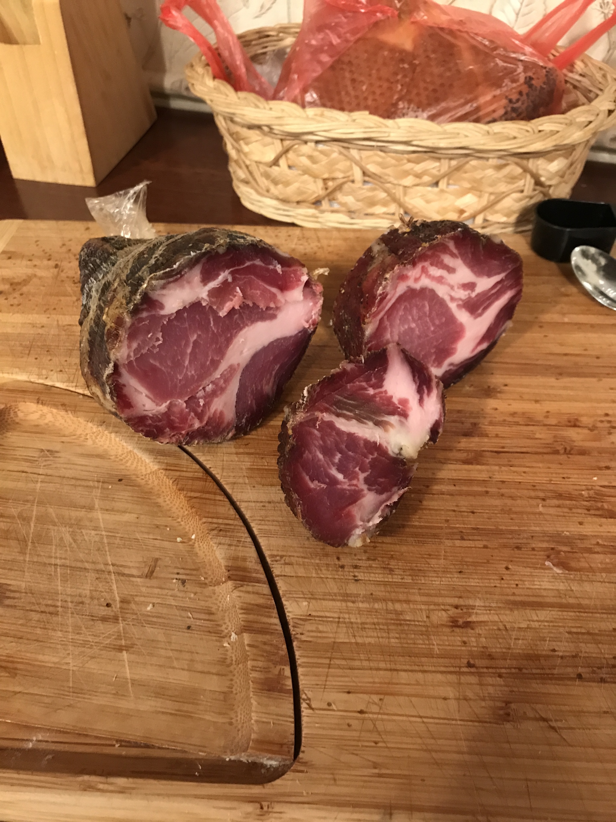 Reply to the post “Cappocola (dried pork neck)” - My, Meat, Recipe, Homemade sausage, Food, Cooking, Jerky, Reply to post, Longpost