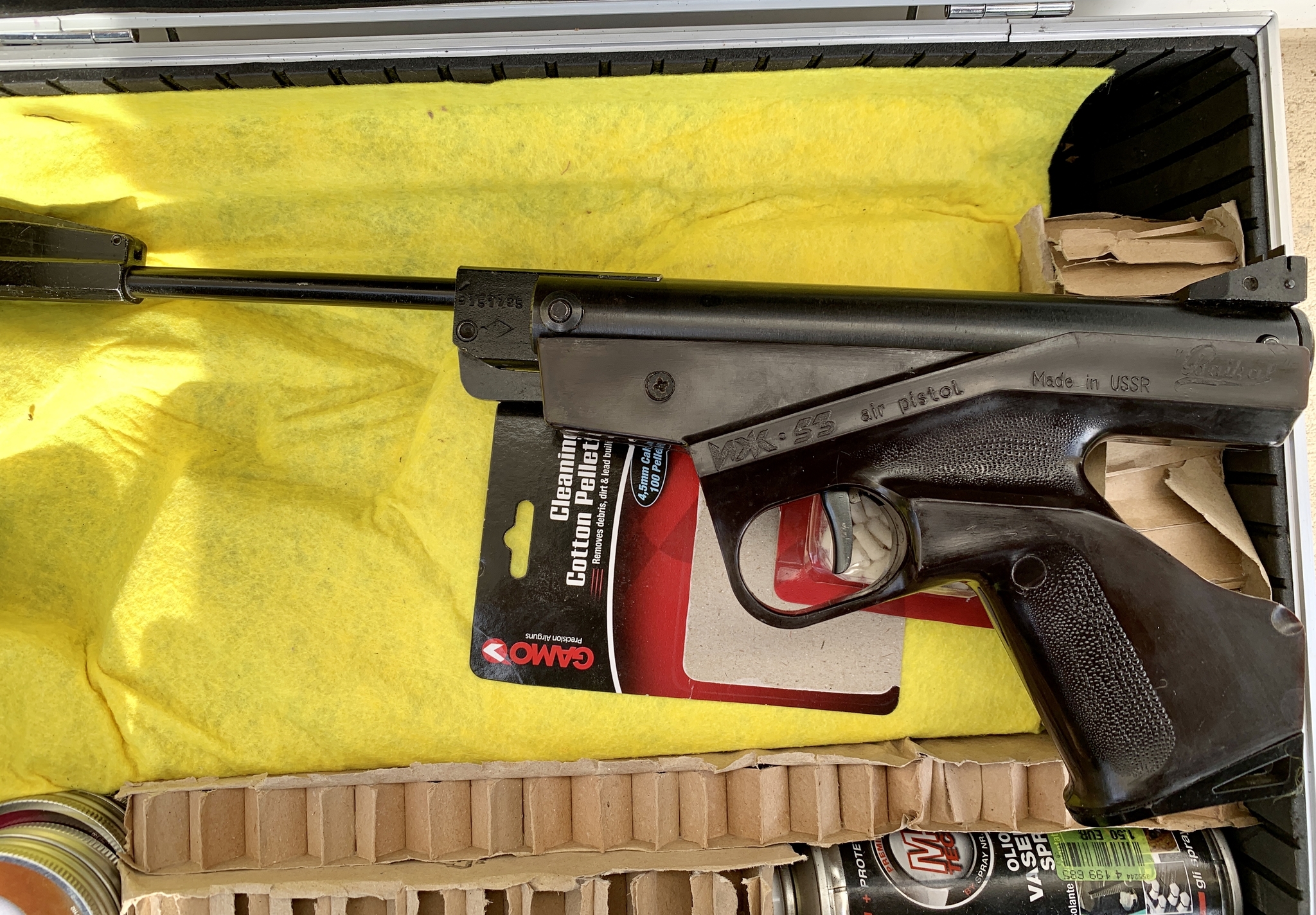 30-year-old “Baikal” in a suitcase - My, the USSR, Made in USSR, Baikal, Airguns, Air pistol, Longpost