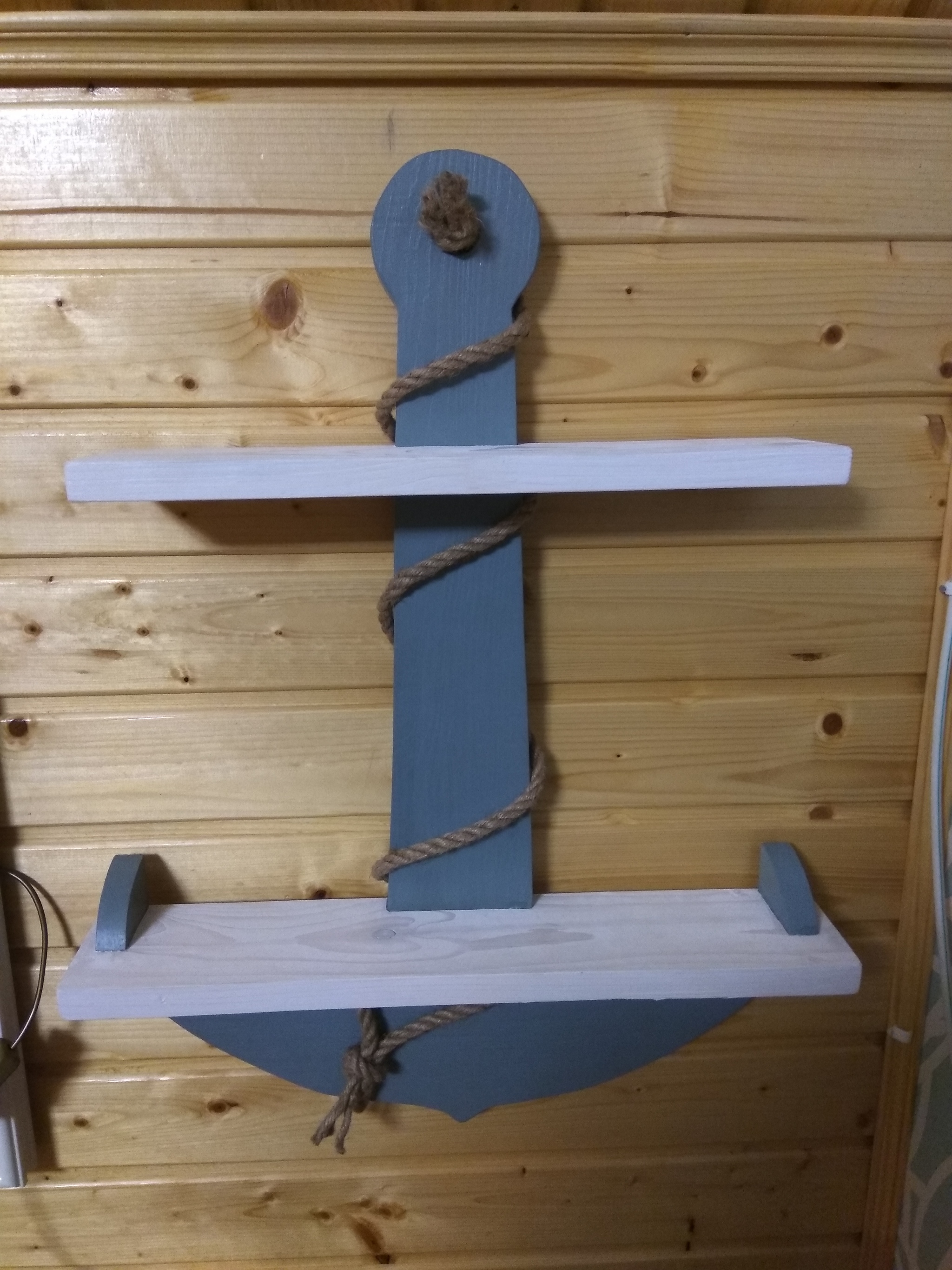 Marine style shelves - My, Needlework without process, With your own hands, A shelf, Longpost