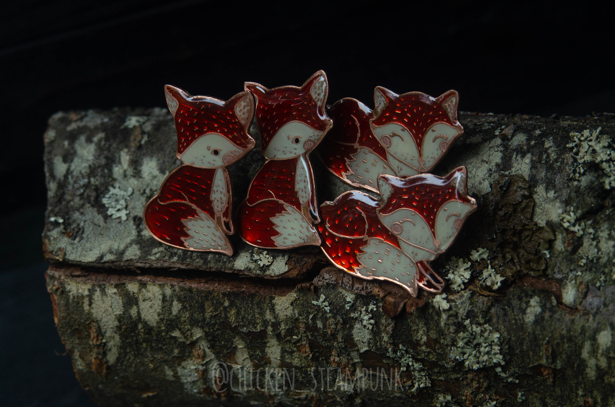 My Friday foxes - My, Chicken steampunk, Creation, Needlework without process, Fox