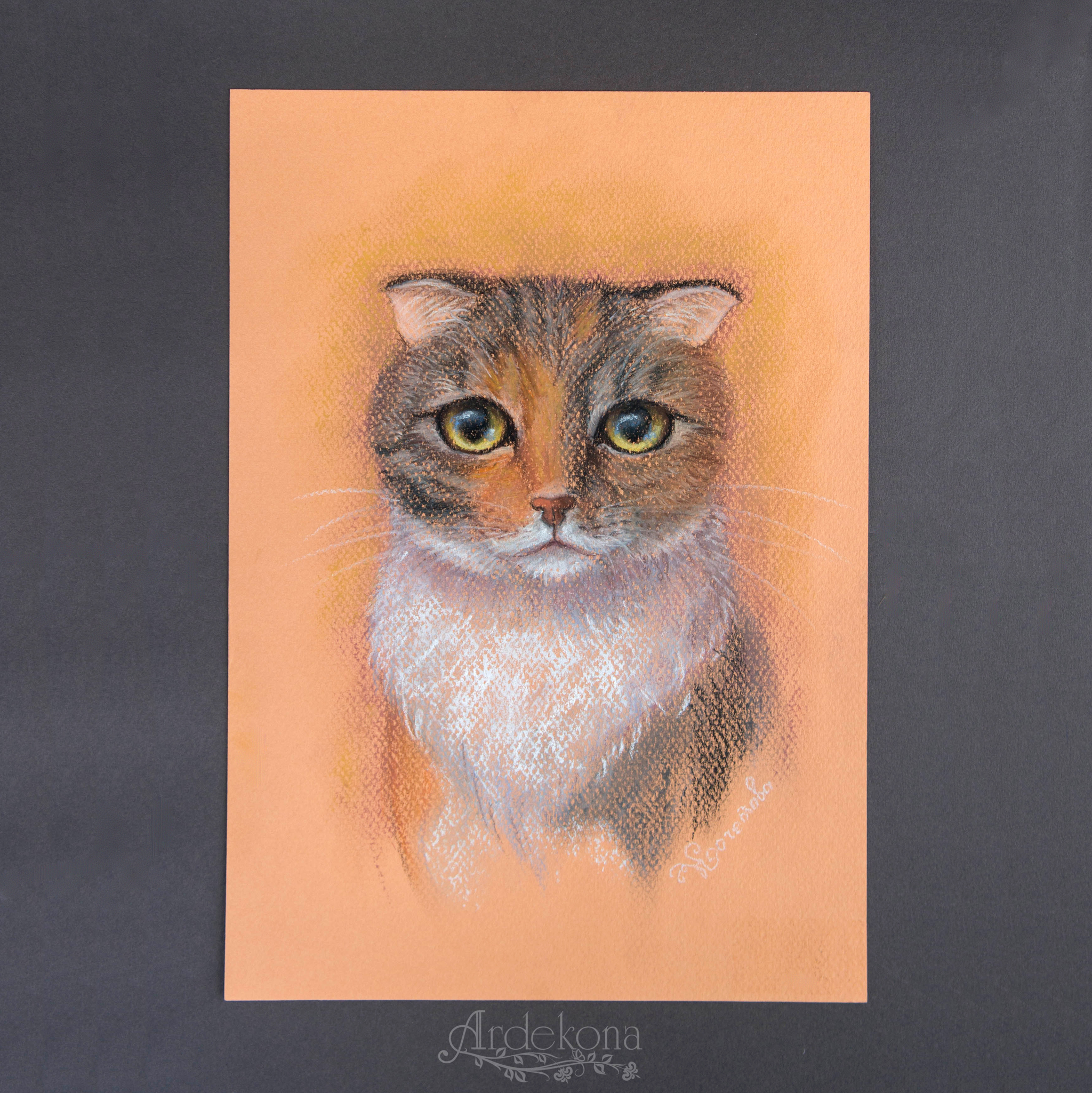 Gratitude - My, Longpost, Drawing, Pastel, cat, Dog