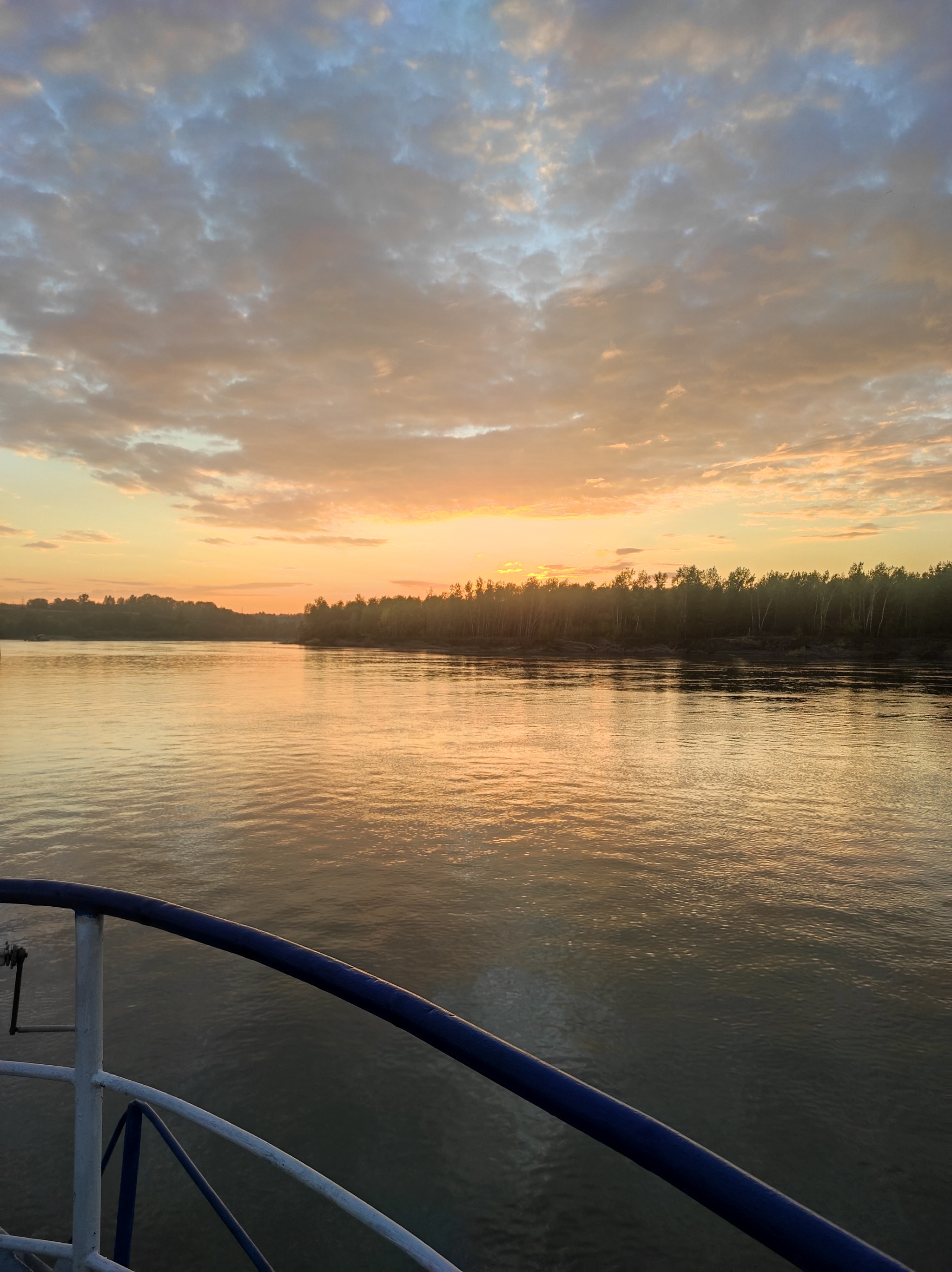 Evening on the waters of the Ob - My, Mobile photography, Landscape, Sunset, Ob, Barnaul, Longpost