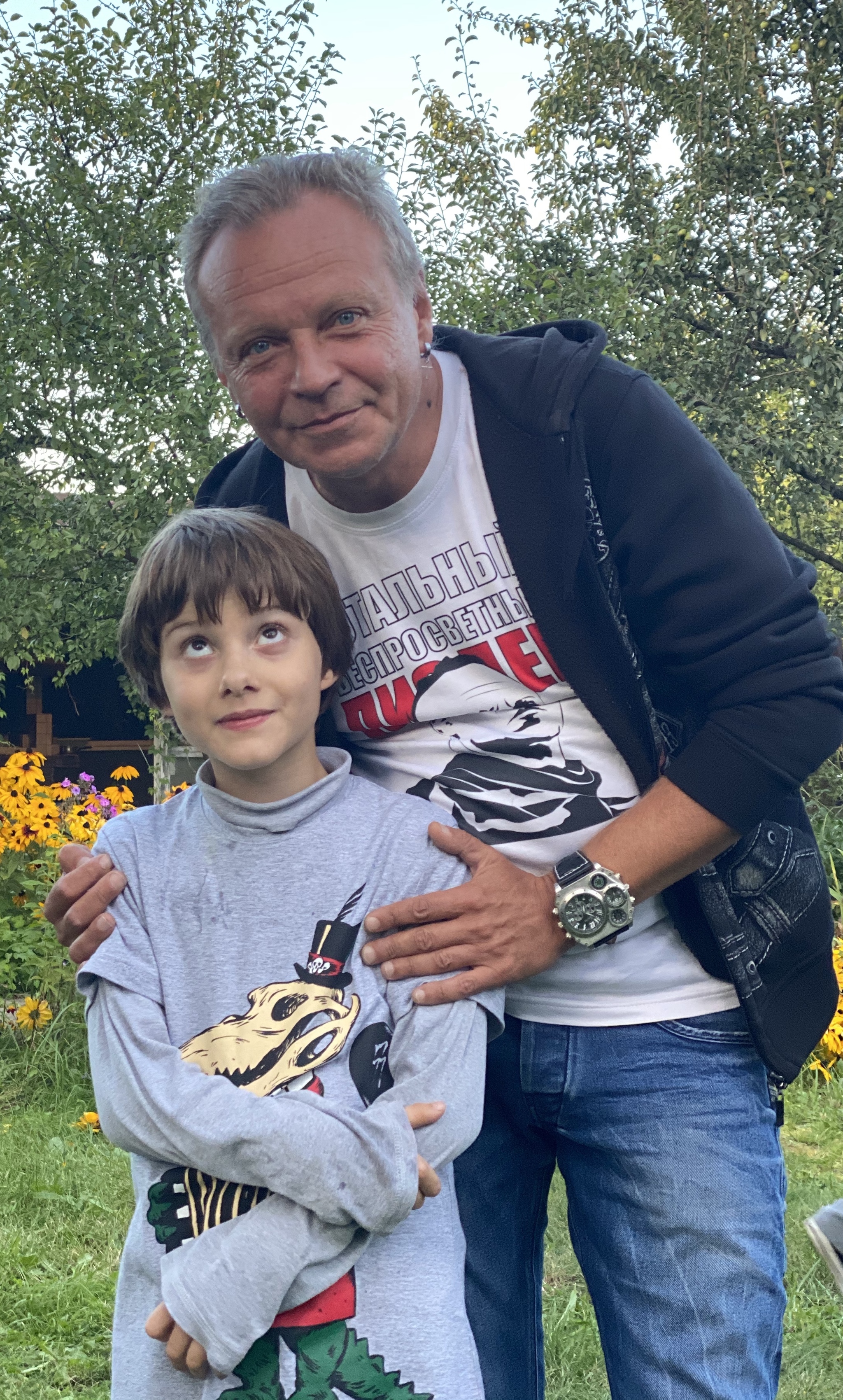 Summer resident Orgy of the Righteous. Just a photo of my son with Sergei Kalugin. Without cats - My, of the Righteous, Sergey Kalugin, Rock is alive, Music, Rock