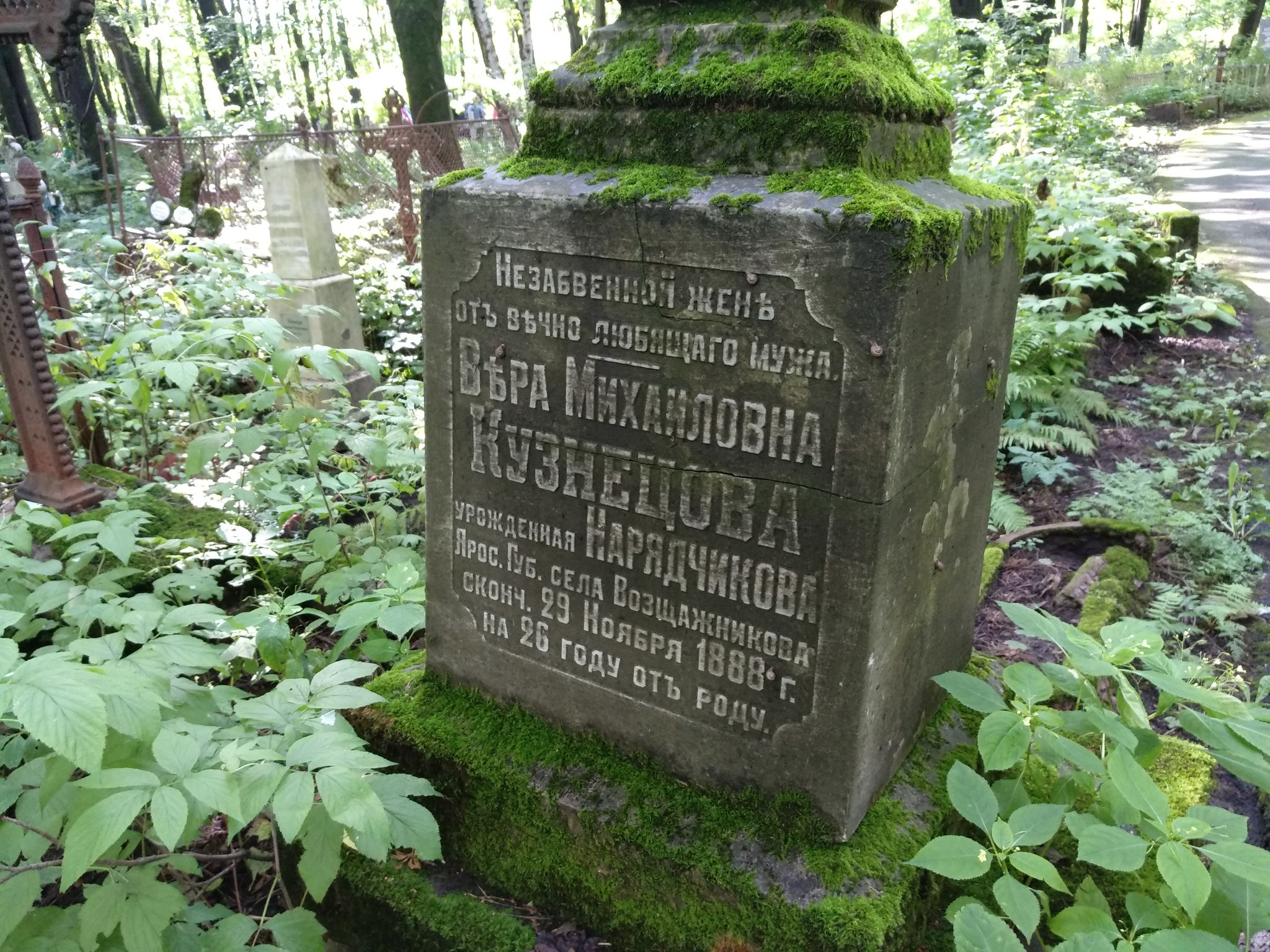 Могила Петра Вельяминова на Волковском кладбище