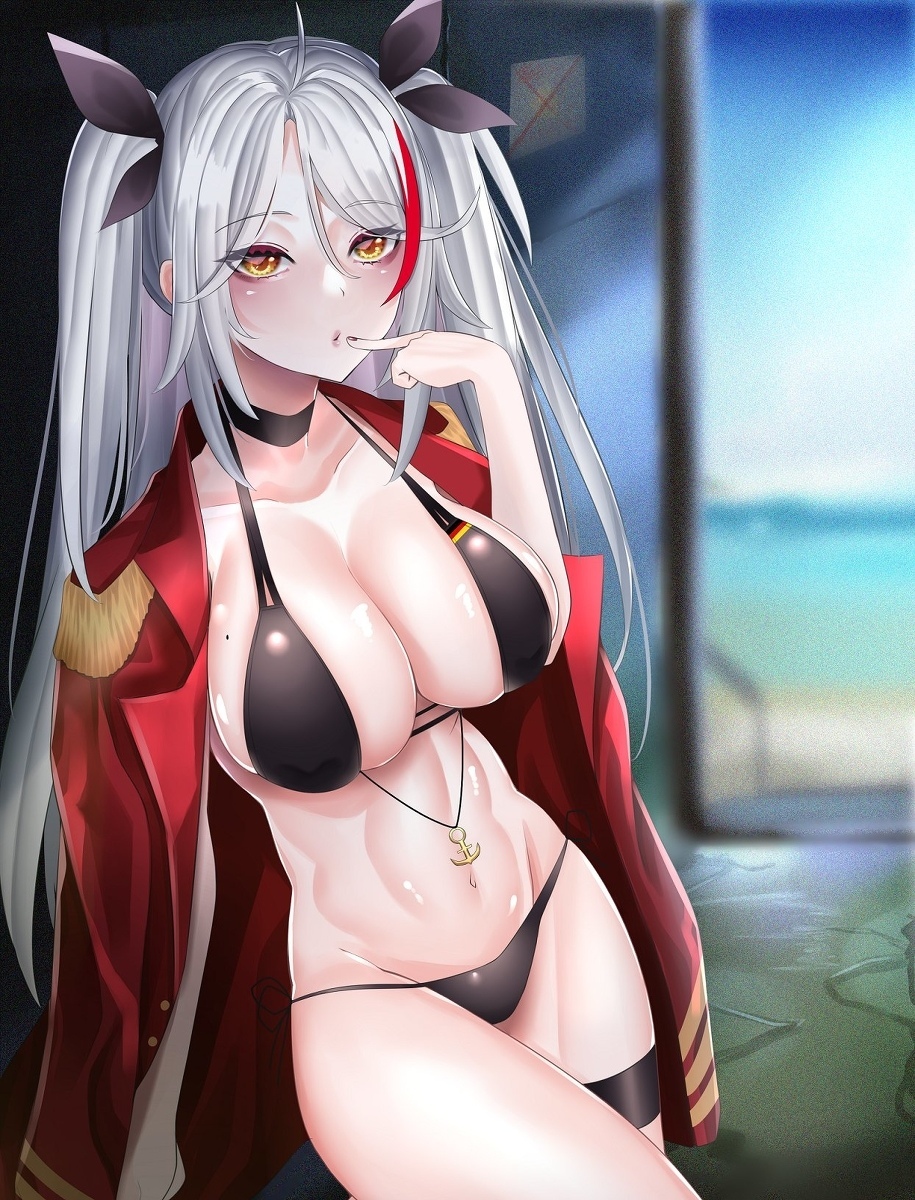 Prinz eugen - NSFW, Девушки, Арт, Azur Lane, Prinz Eugen, Anime Art, Купальник