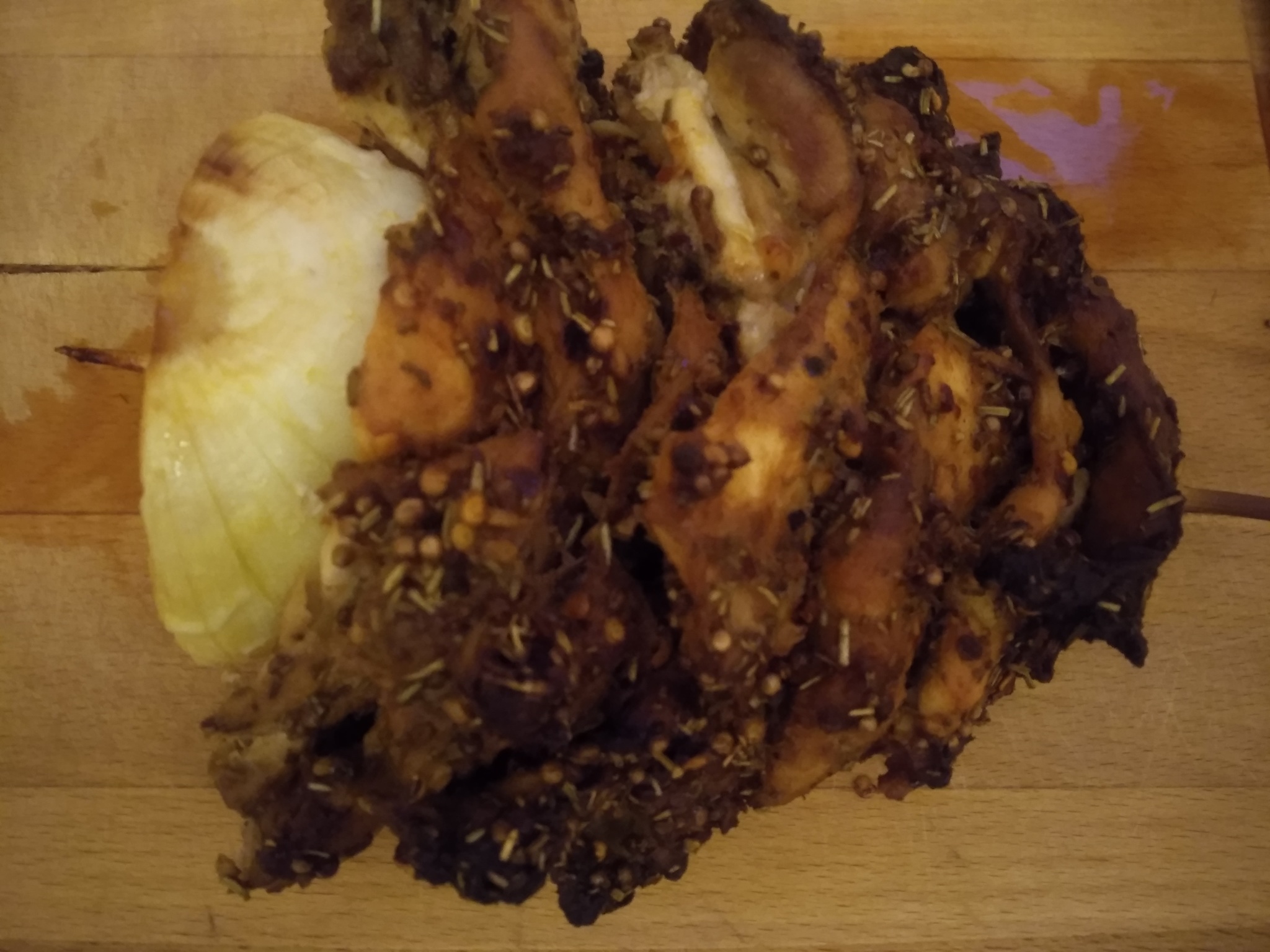 Greek gyros with chicken - My, Yummy, Greece, Recipe, Gyros, Skewers, Hen, Marinade, Longpost