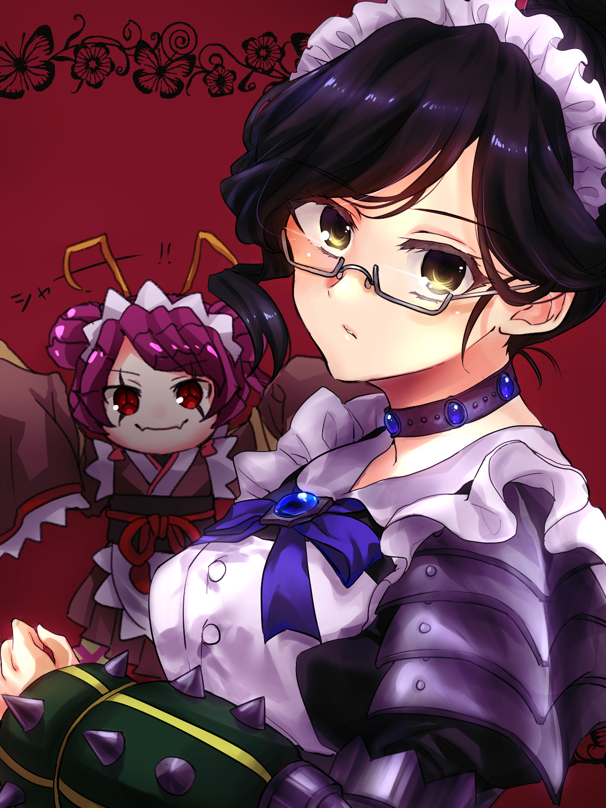 Yuri and Entoma - Anime, Anime art, Overlord, Entoma Vasilissa zeta, Yuri alpha, Housemaid, Armor