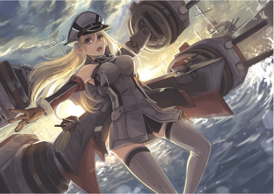 Anime art - NSFW, Anime art, Art, Azur lane, Bismarck, Longpost