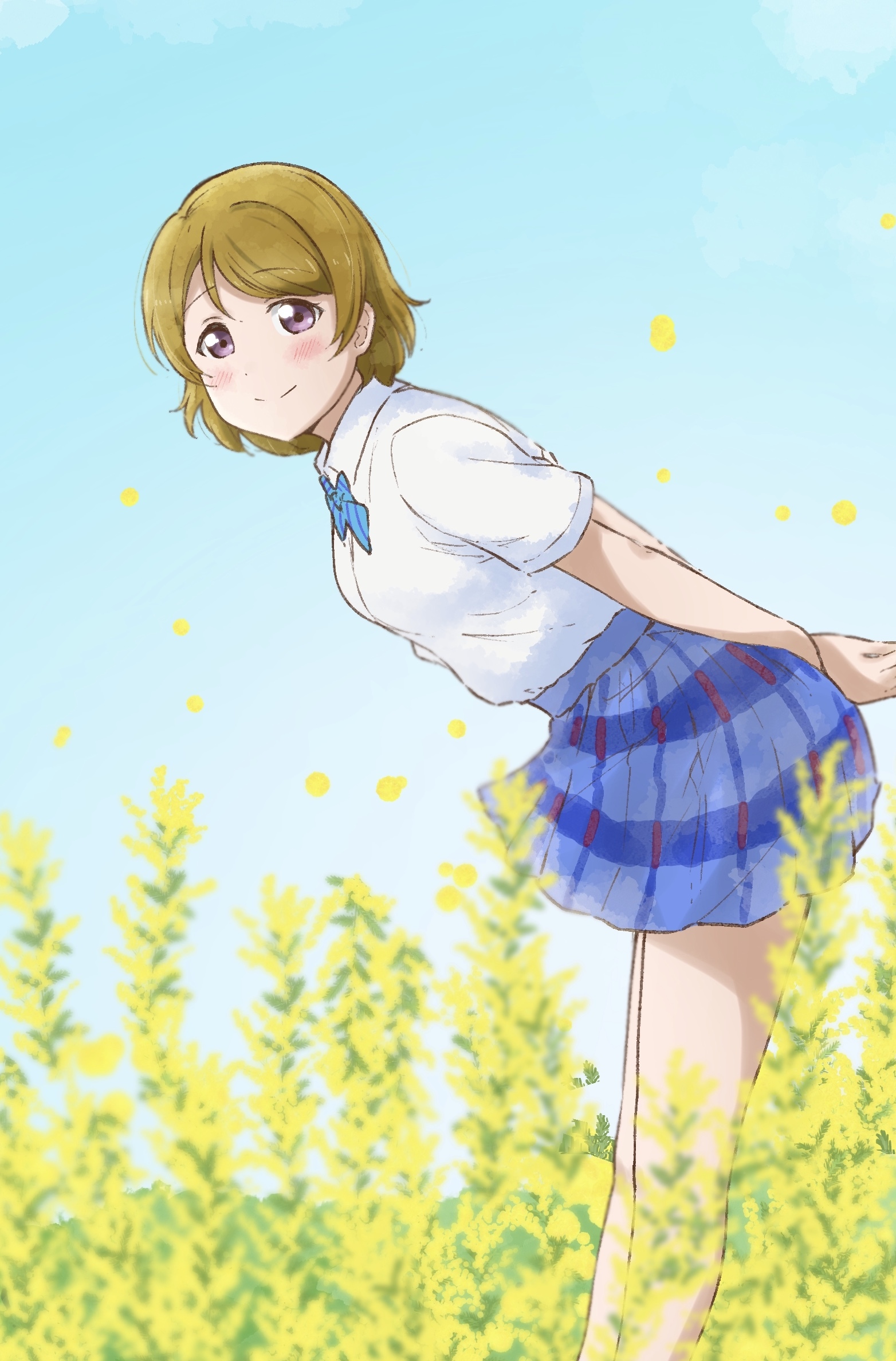 Surrounded by flowers - Anime, Love live! School idol project, Koizumi Hanayo, Anime art