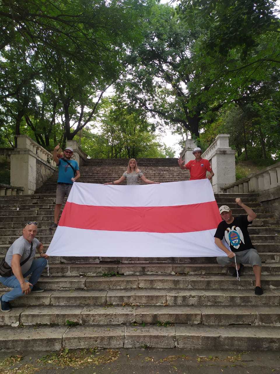 Pyatigorsk in support of Belarusians! - My, Flag, Protests in Belarus, Solidarity, Politics