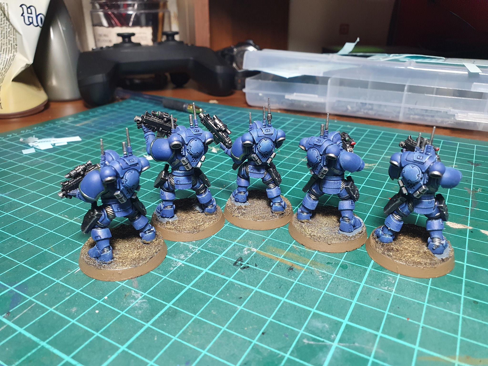 My next attempt at painting - My, Warhammer 40k, Ultramarines, Painting miniatures, Longpost