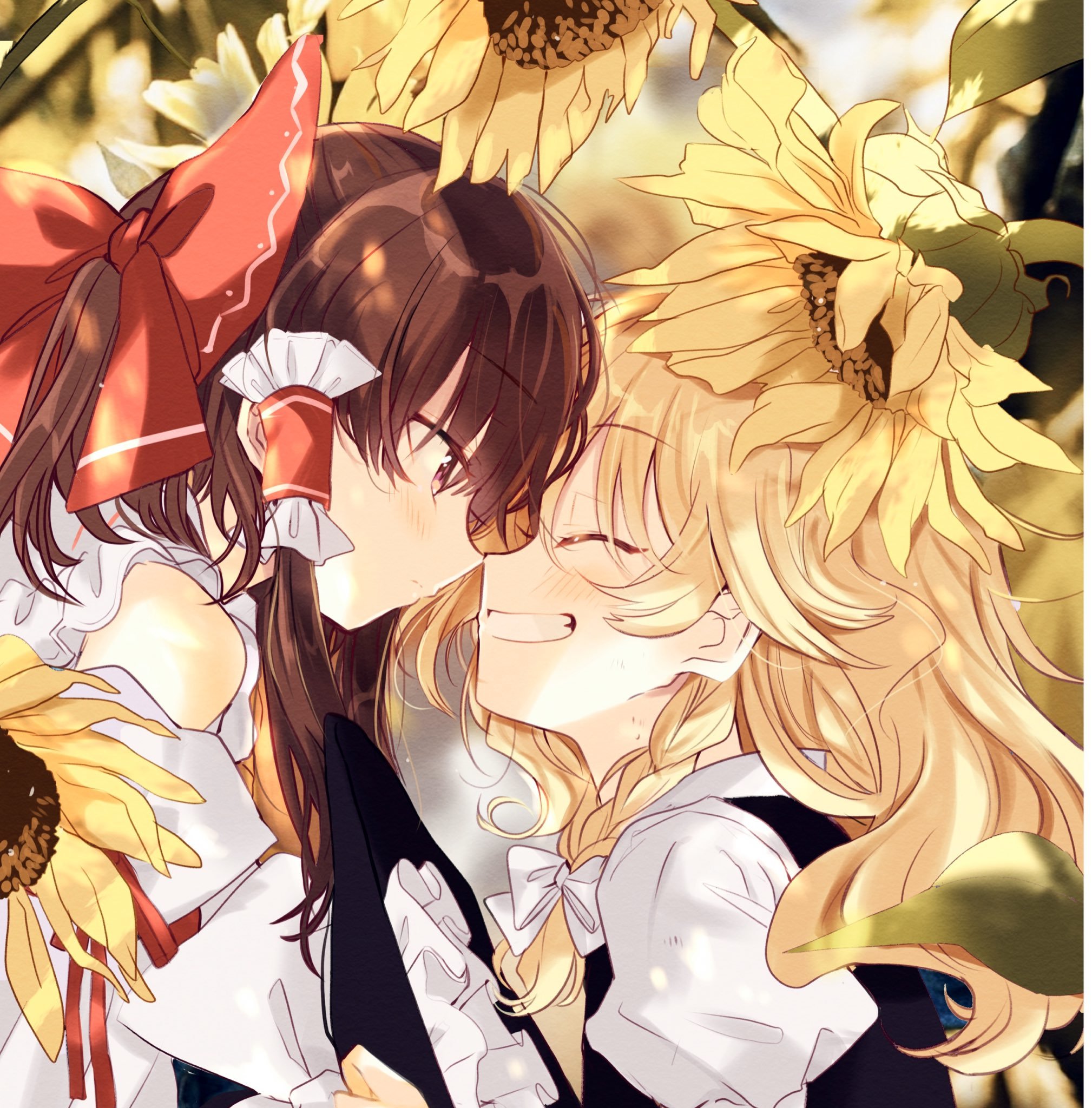 Sunny Marisa~ - Hakurei Reimu, Kirisame marisa, Touhou, Anime art, Anime, Art, Yuri, Poprication