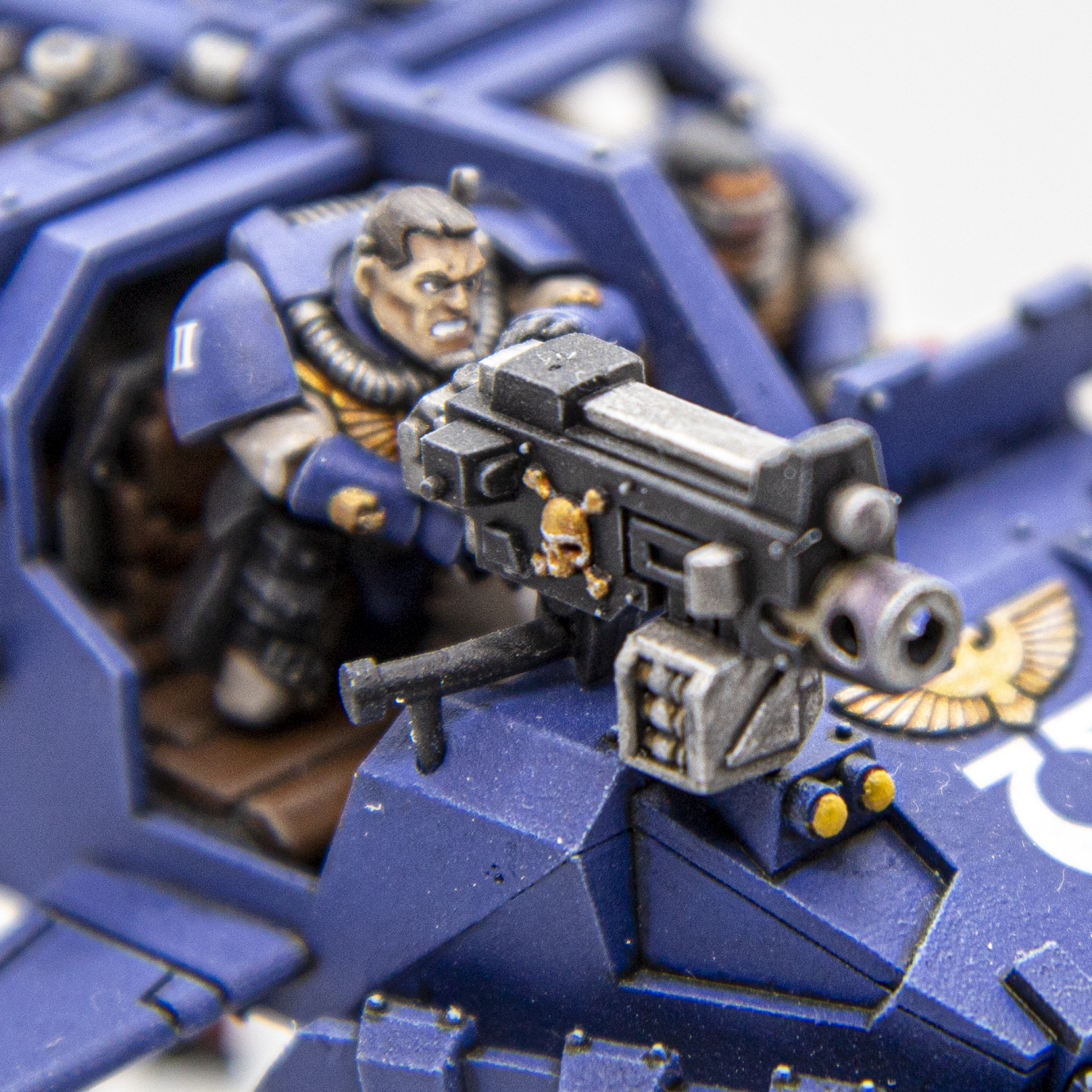 Land Speeder Storm. Tried to make the skin/hair combination unique to each scout. I will be glad to criticize) - My, Warhammer 40k, Warhammer, Ultramarines, Painting miniatures, Acrylic, Hobby, Longpost