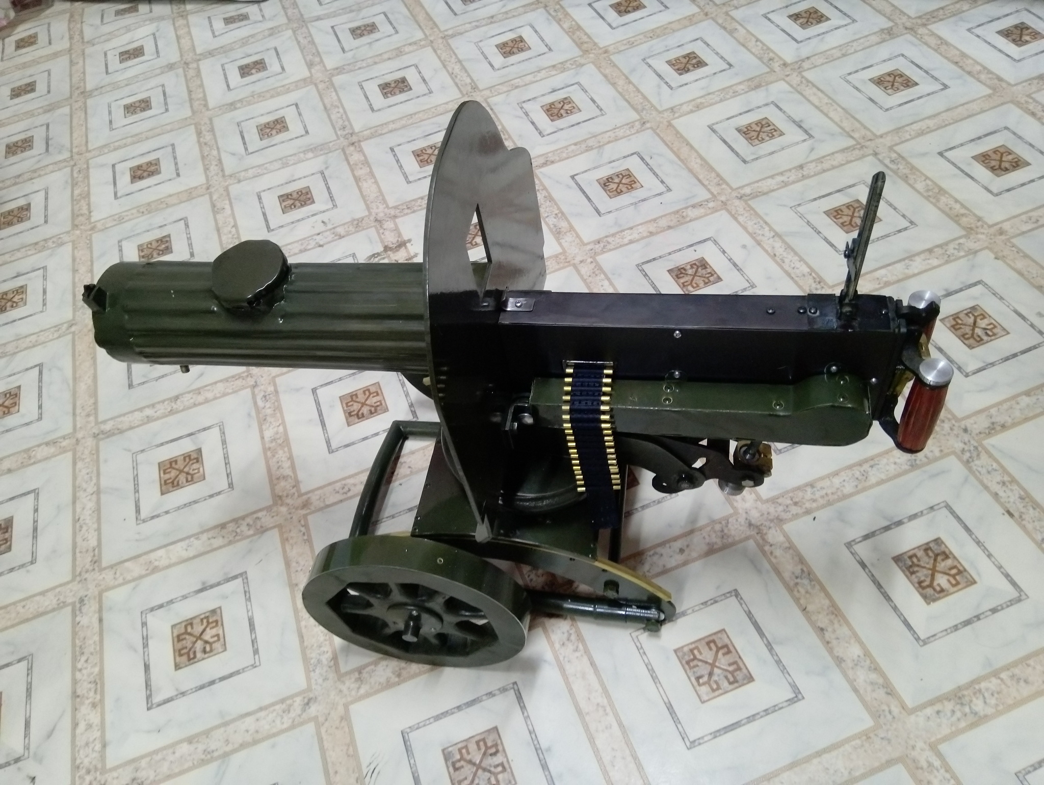 Machine gun Maxim pneumatic, model 1 to 1.5 - My, Needlework with process, Needlework, With your own hands, Models, Pneumatics, Airguns, Maxim machine gun, Homemade, Video, Longpost
