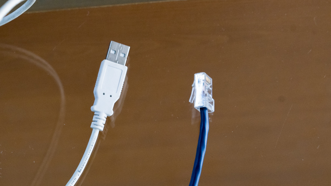 I went into the server room, and there was this cable miracle... - My, Rj-45, USB cord, Connector, For what?, Tag for beauty, Cable, Oddities, Weird things