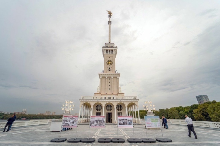 The architectural monument Northern River Station opened in Moscow after reconstruction and restoration. - Reconstruction, Architecture, Railway station, River Station, Moscow, Longpost