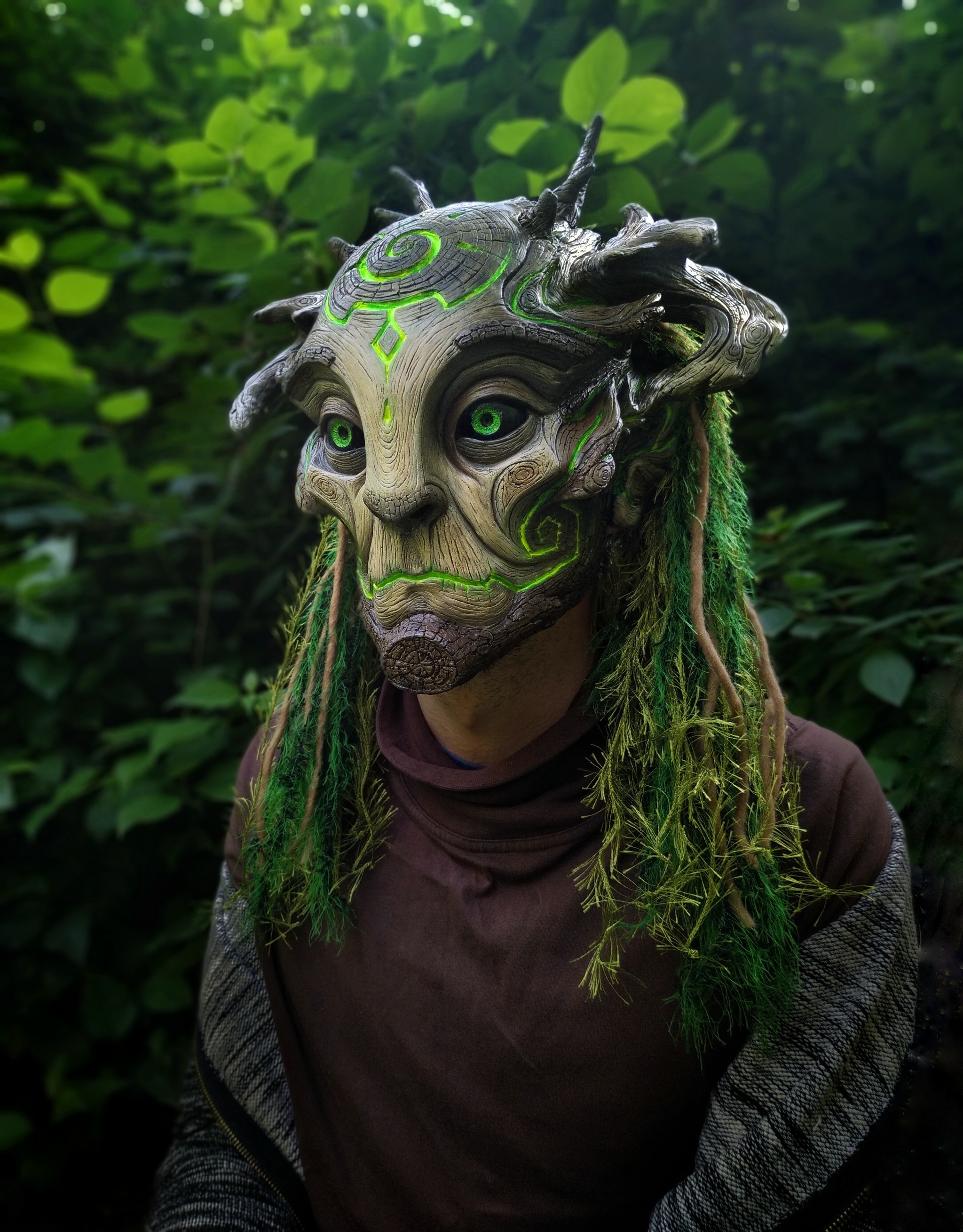 Tree Faun Mask - My, With your own hands, Mask, Masquerade, Fantasy, Halloween costume, Cosplay, Faun, Sculpture, Plasticine, Plastic, Casting, Fantasy, Longpost, Needlework without process