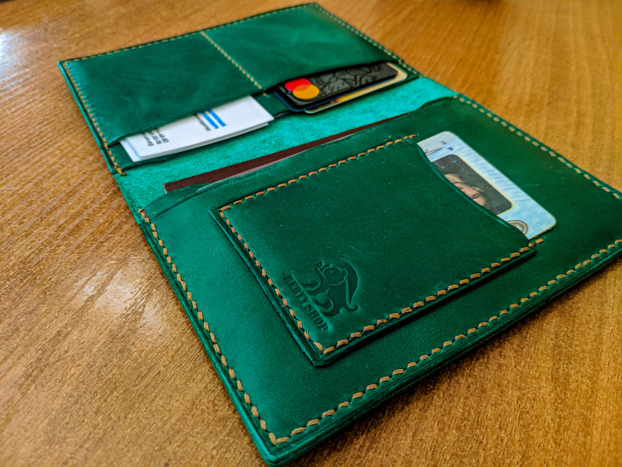 Dockholder or car document holder - My, Purse, Leather products, Handmade, Longpost, Needlework without process