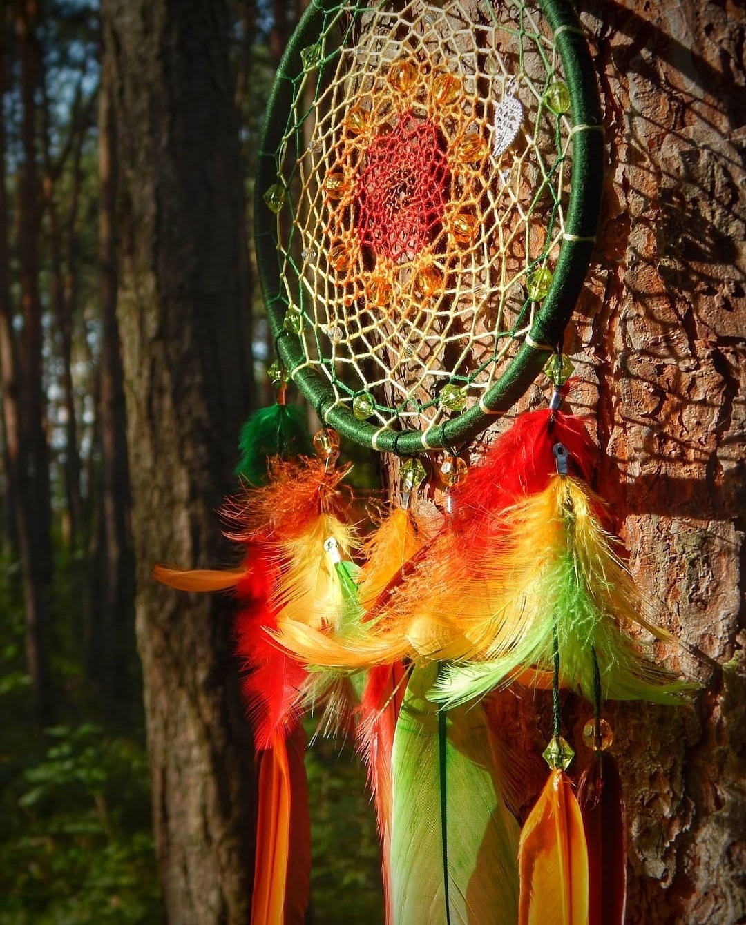 Dreamcatcher September - My, Dreamcatcher, Needlework without process, September, Friday tag is mine, Friday, Handmade, The photo, With your own hands, Longpost