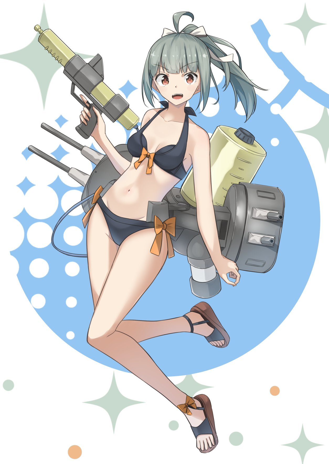 Yuubari - Kantai collection, Anime, Anime art, Yuubari, Swimsuit, Bikini