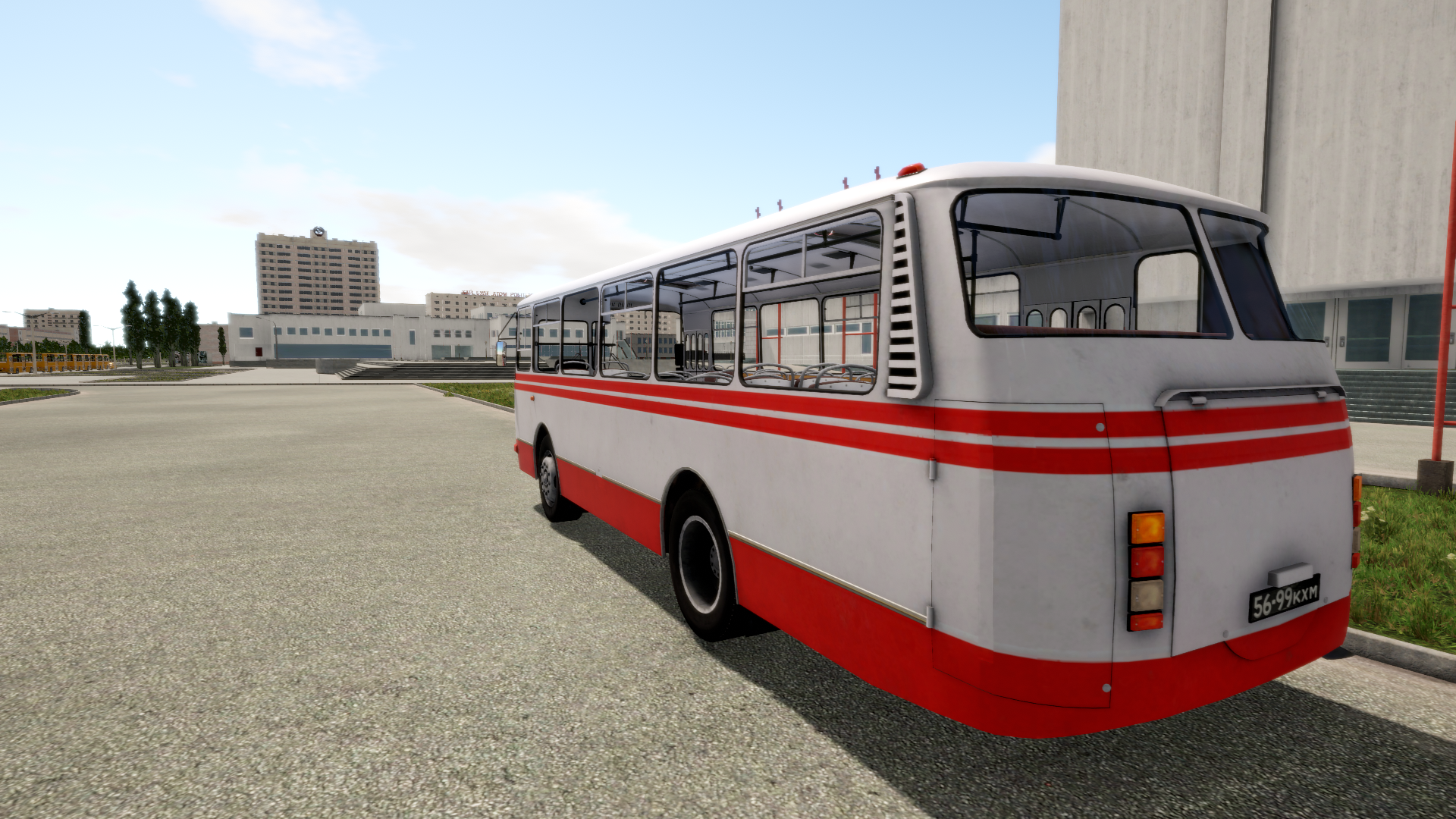 Simulation of Chernobyl 1986 for the game Bus World Part 1. Main square of Pripyat - My, Chernobyl, Simulator, Driving, Bus, 3D modeling, Chernobyl, Pripyat, the USSR, Games, Longpost