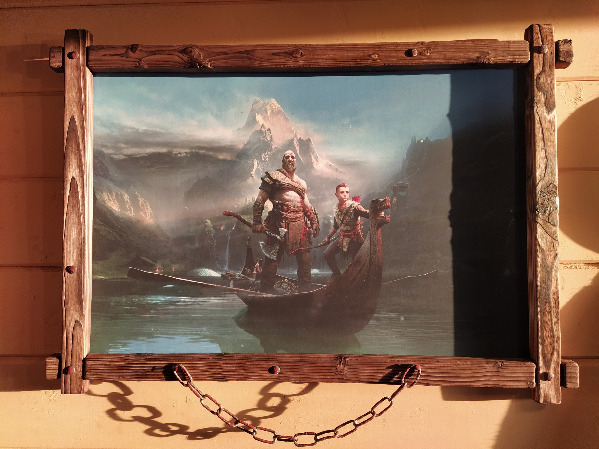 How I made a picture frame - My, With your own hands, God of war, Brushing, Rukozhop, Painting, Longpost