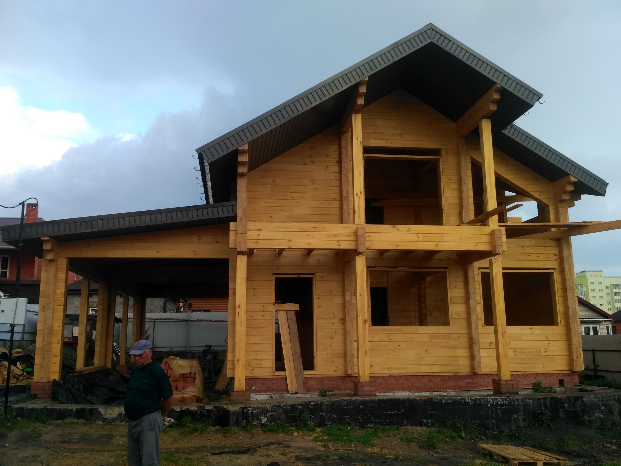 House made of laminated veneer lumber, part 4 - My, House, Timber house, Home construction, Longpost