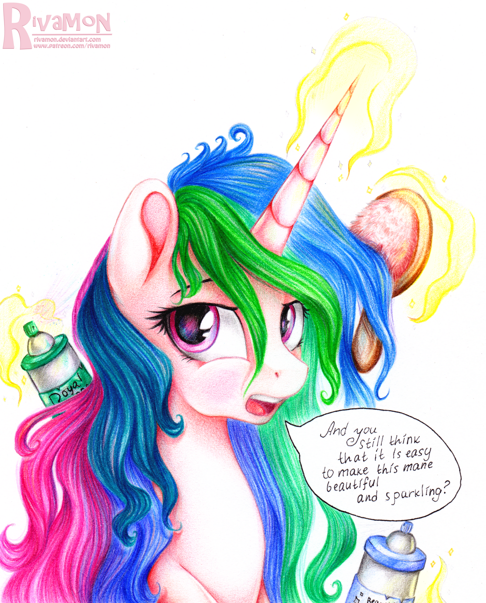 I'm tired of this mane - My little pony, Princess celestia, Vird-Gi