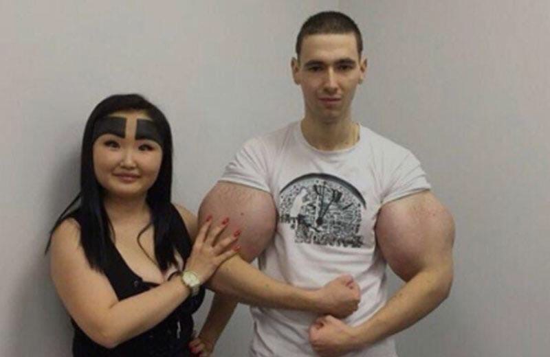 Bazooka hands with girlfriend bazooka eyebrows - Freaks, Trash, Humor