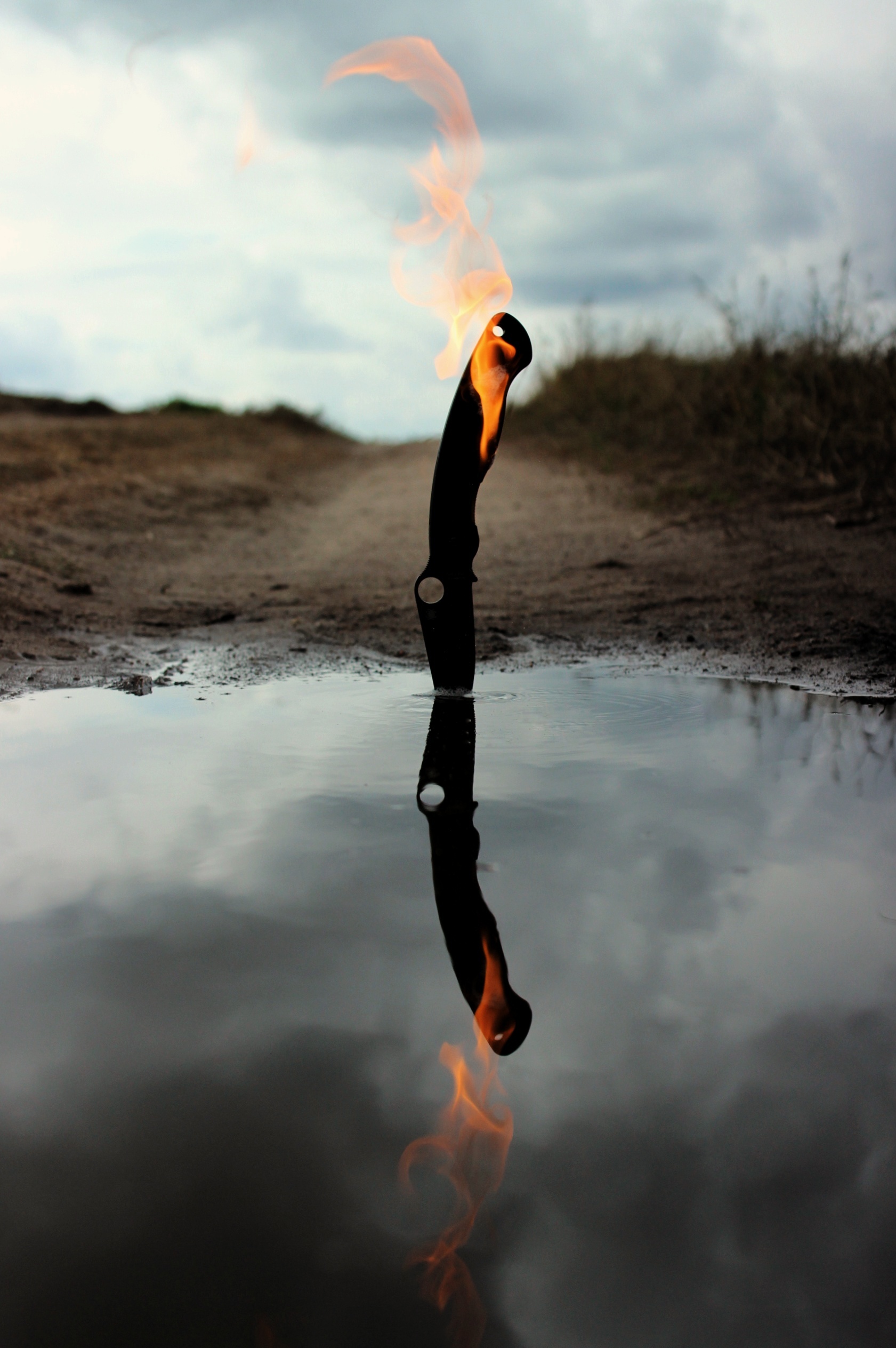 A fun approach to subject photography - My, Knife, Object shooting, Water, Fire, The photo, Canon 600D, Longpost