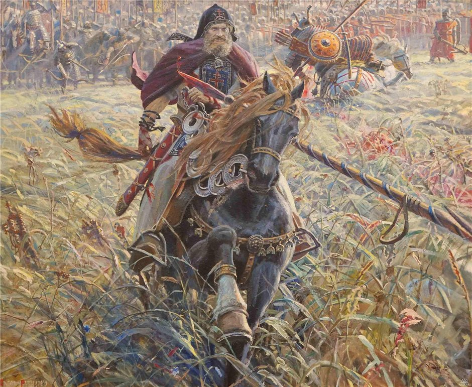 Alexander Peresvet, formerly the former boyar Dobryansky, as a hero of history and painting - Story, Battle of Kulikovo, Russia, Rus, Moscow, Kulikovo field, Monks, Peresvet, Painting, Painting, Longpost