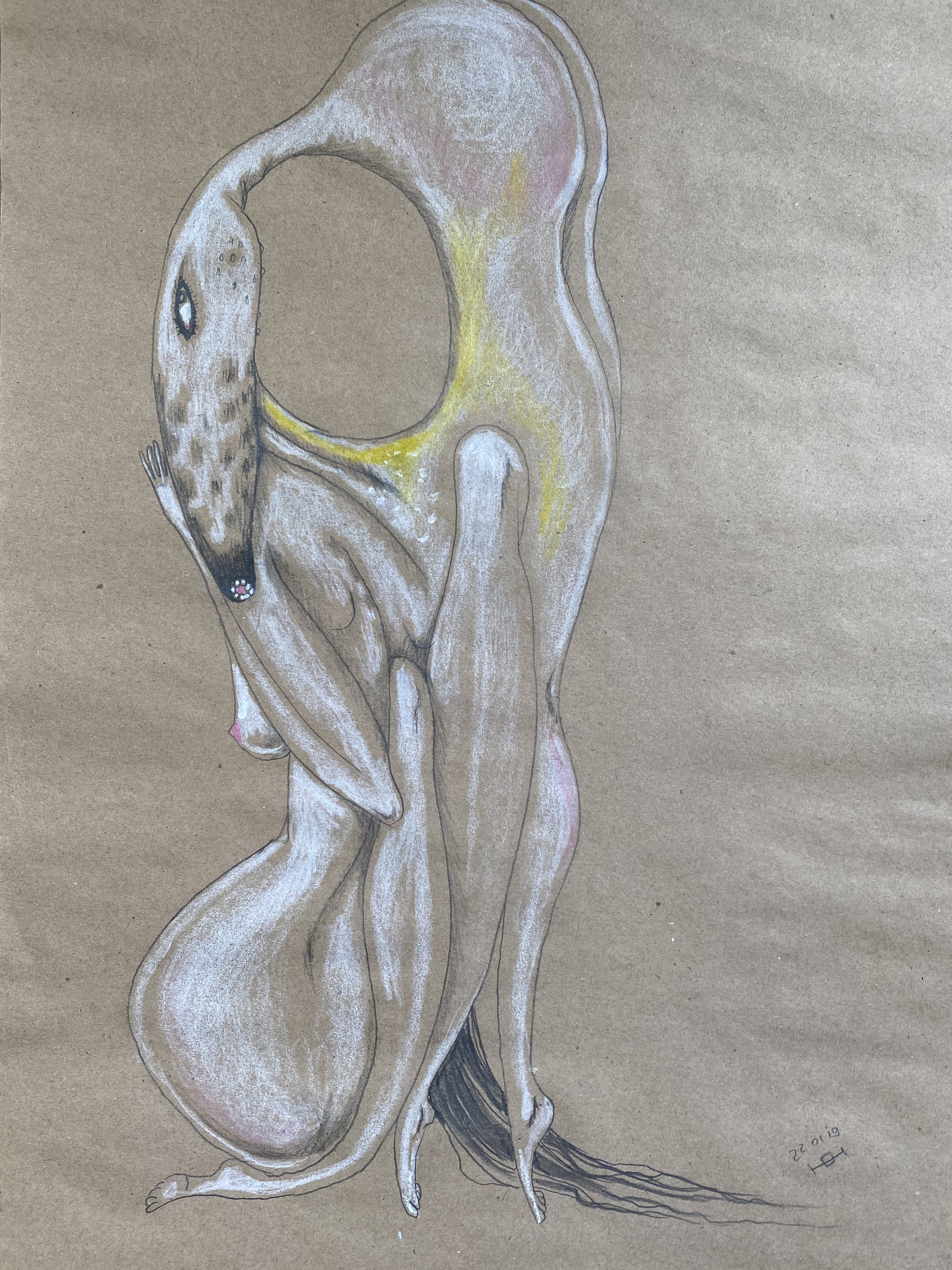 My creation - NSFW, My, Pencil drawing, Mood, Longpost, Drawing