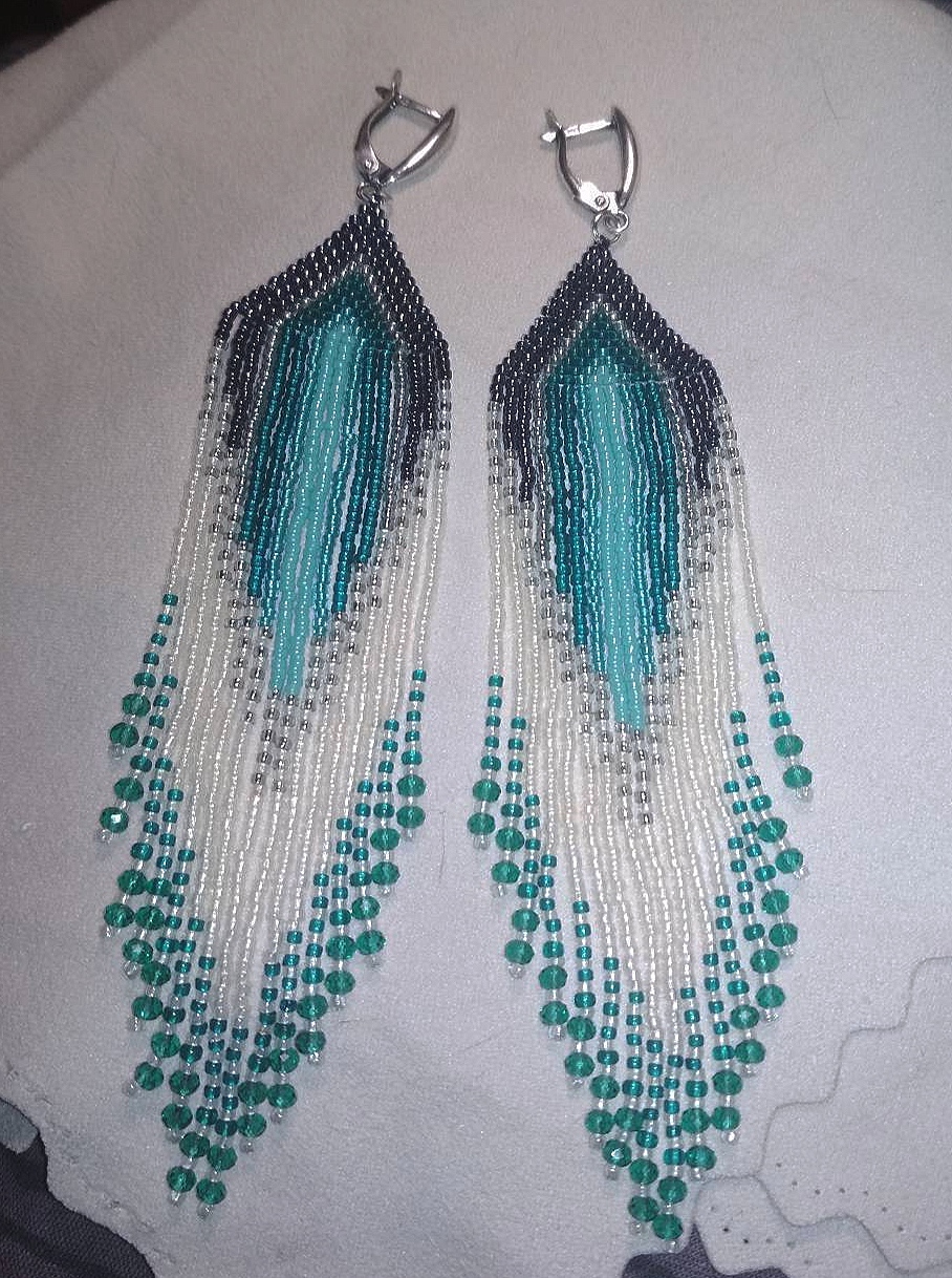 Number 15 - My, Friday tag is mine, Beads, Earrings, With your own hands, Longpost