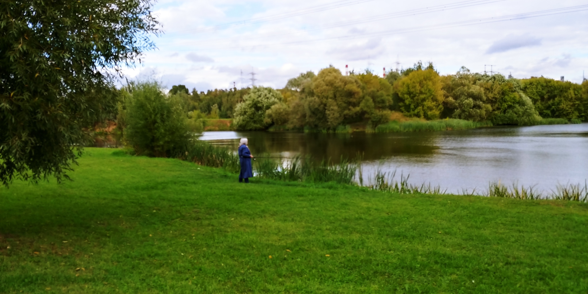 Grandma is fishing - My, Grandmother, Fishing, The photo