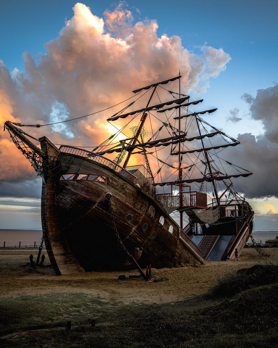 At one of the Japanese children's playgrounds - Japan, Playground, Ship, Slide