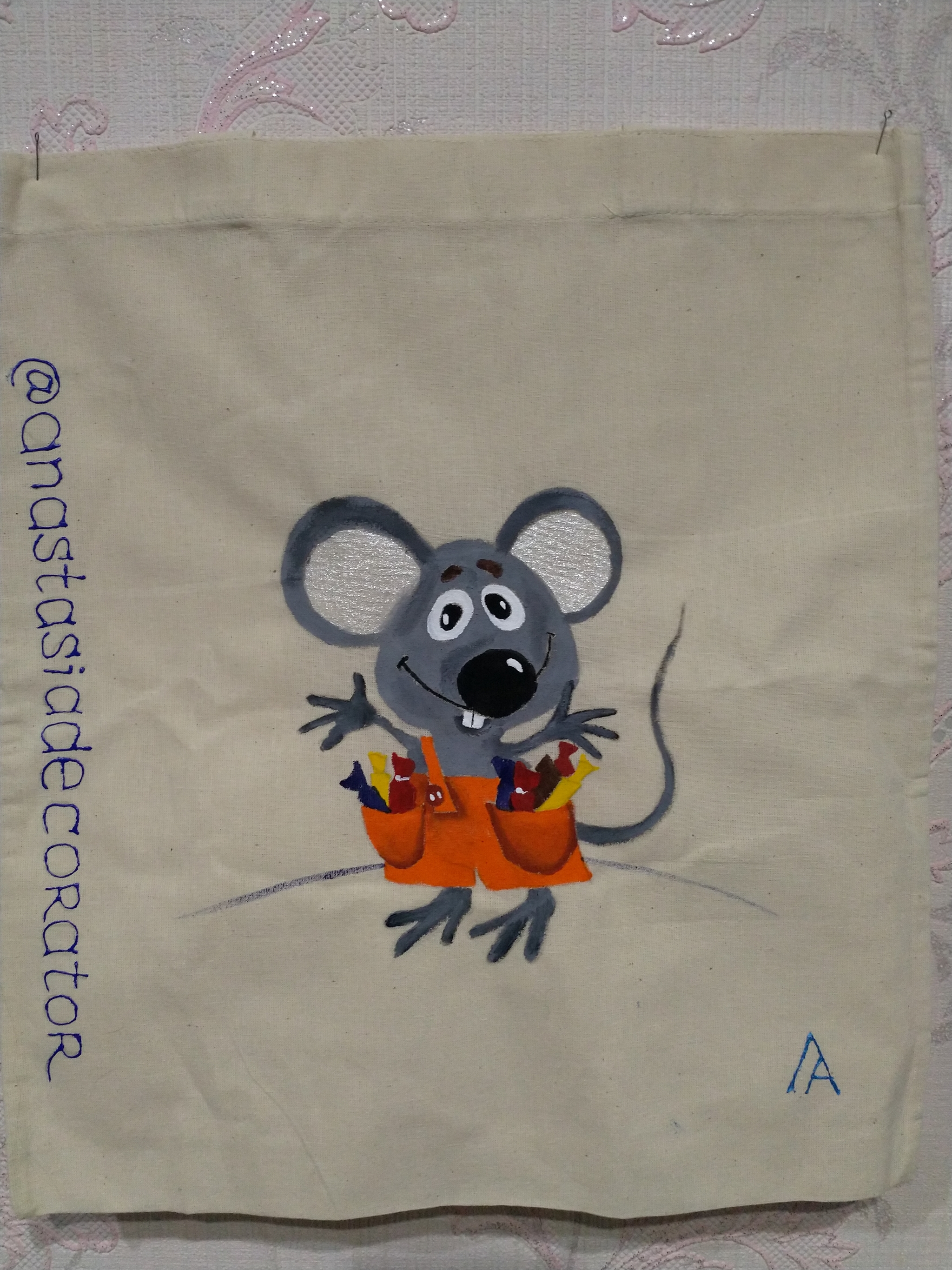 Bags and Mice. Mice and bags - My, Decorator, Сумка, Painting, Mouse, Artist, Creation, Longpost