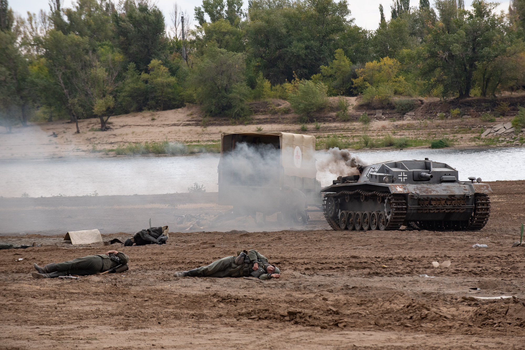 Photo report from the reconstruction of the battle for the banks of the Volga - The Path to Victory - My, The Great Patriotic War, Reconstruction, Reportage, They fought for their homeland, Longpost