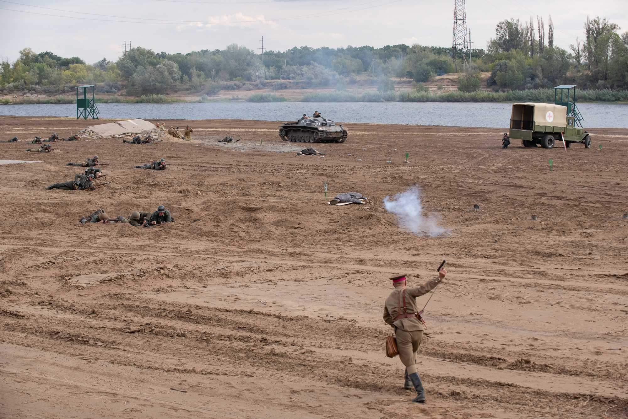 Photo report from the reconstruction of the battle for the banks of the Volga - The Path to Victory - My, The Great Patriotic War, Reconstruction, Reportage, They fought for their homeland, Longpost