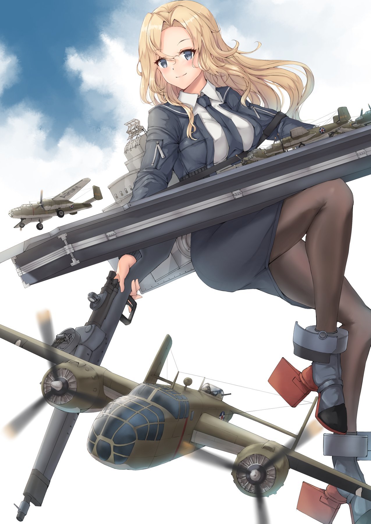 Aircraft carriers - Kantai collection, Anime, Anime art, Akagi, Kaga, Hornet, Longpost, Fairy (Kantai Collection)