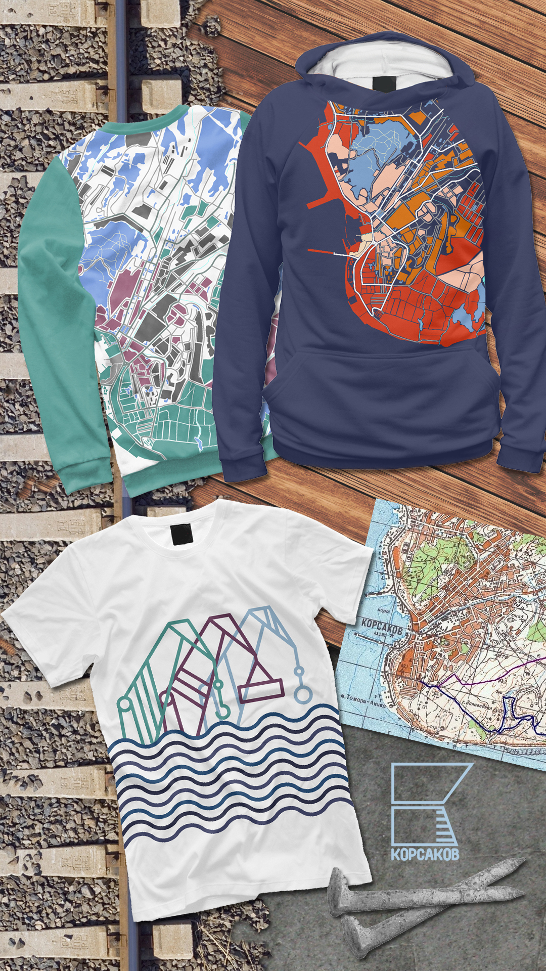 City brand. Prints for merch by Korsakov.Sakhalin - My, Sakhalin, Korsakov, Oja, Graphic design, Longpost, Cloth, Print, Cards