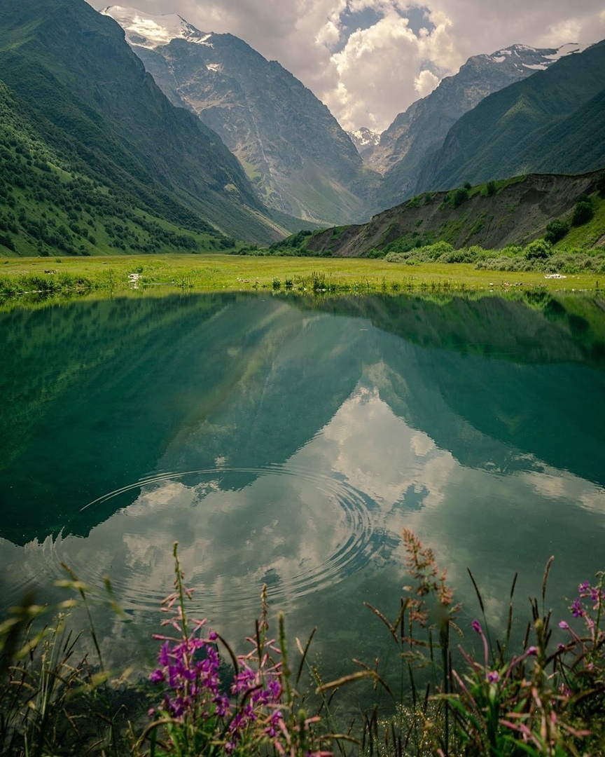 North Ossetia Alania - The photo, Nature, Russia, North Ossetia Alania, The mountains, Sky, Clouds, Flowers, Horses, Lake, Forest, Longpost