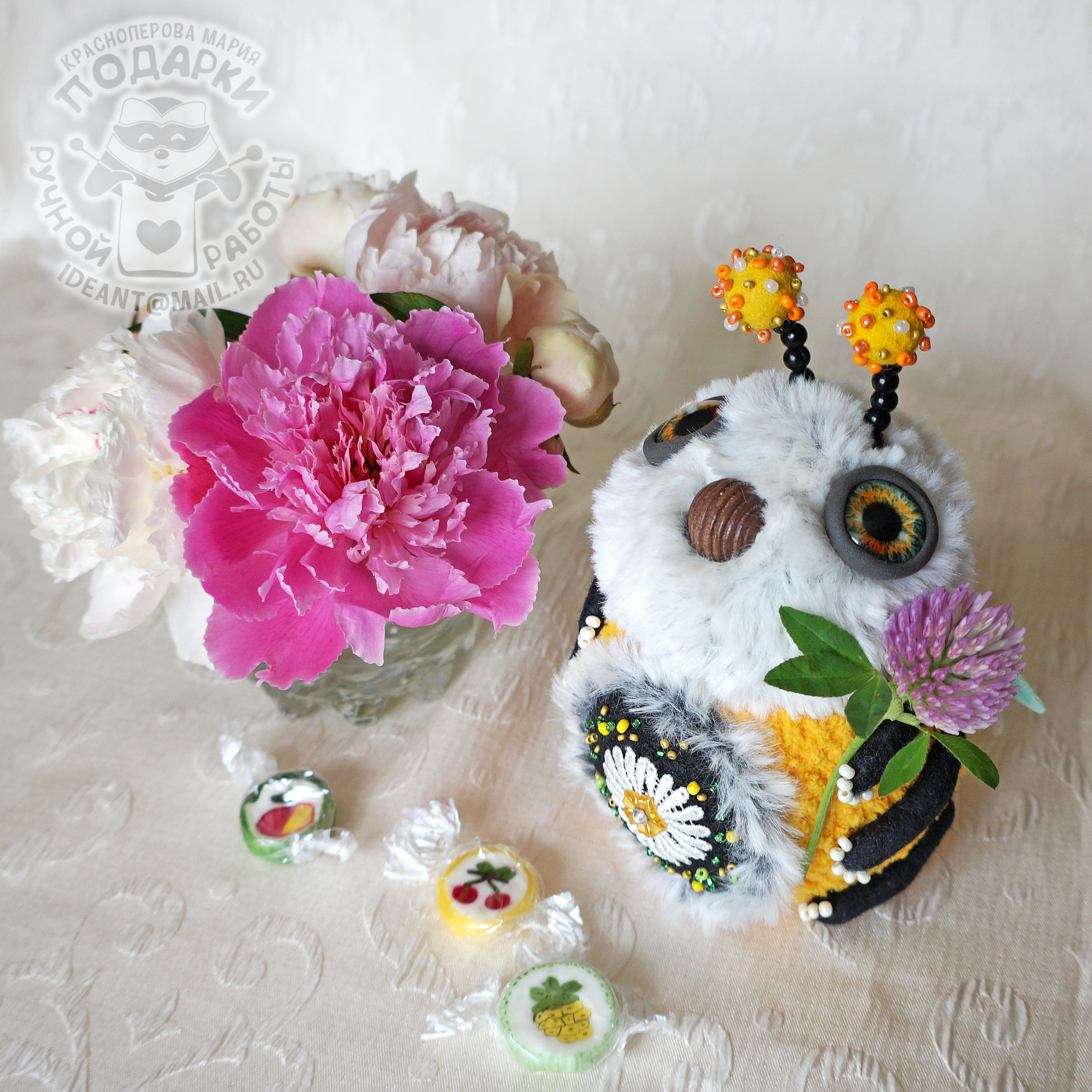 Interior toy Shmelik. Surprise toy - My, Needlework without process, Toys, Interior toy, Amigurumi, Crochet, Bumblebee, Dry felting, Insects, Surprise, Video, Longpost