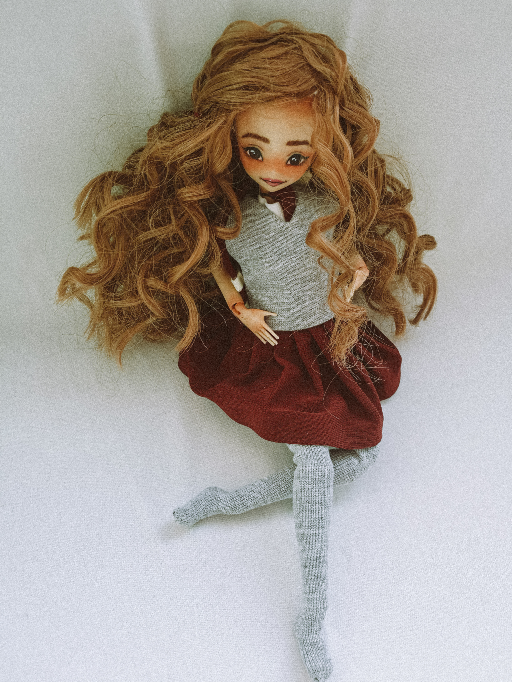 BJD doll Hermione Granger - My, Hobby, Needlework, Jointed doll, Longpost, Harry Potter, Hermione, Needlework with process