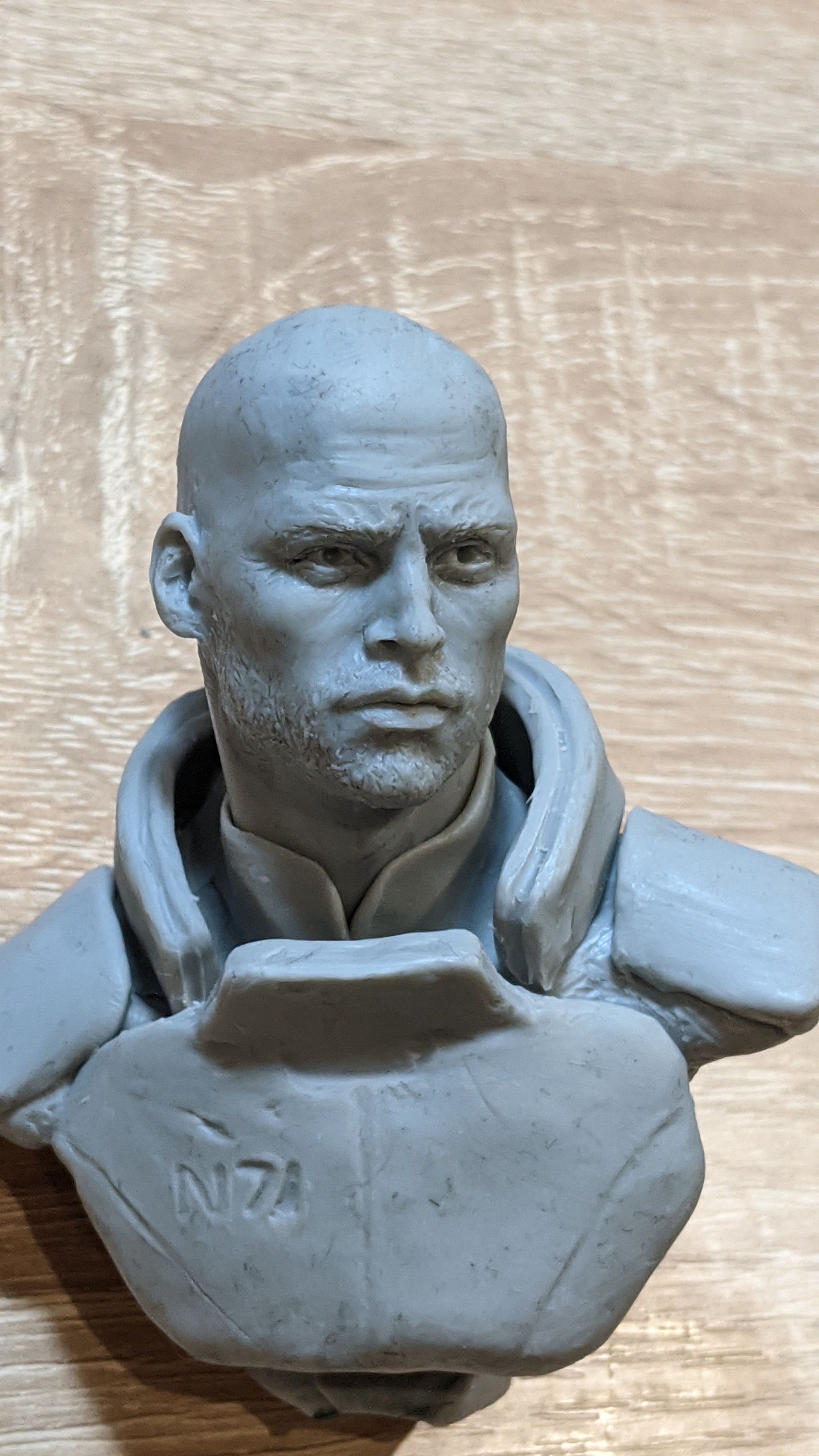 Captain Shepard - My, Sculpture, Mass effect, N7, Shepard, Longpost, Needlework without process