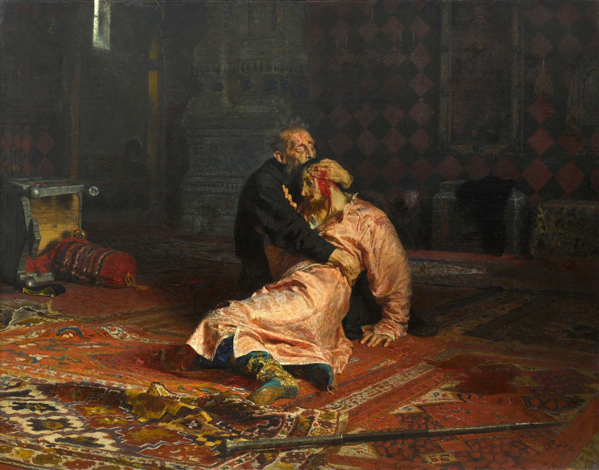 “Ivan the Terrible and his son Ivan November 16, 1581” by Repin, or a story about vandalism - My, Painting, Painting, Art, Ilya Repin, Ivan groznyj, Oil painting, Artist, Vandalism, Art history, Tretyakov Gallery, Longpost