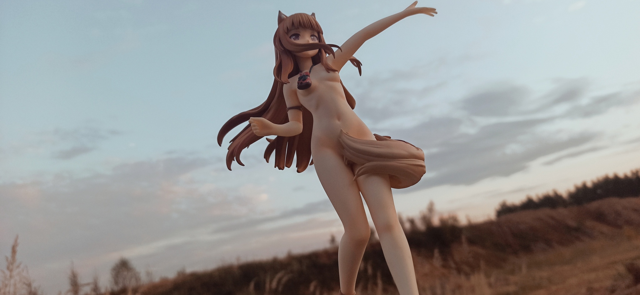 ~вЂў~ The Wolf, the Evening and the Quarry ~вЂў~ - NSFW, My, The photo, Beginning photographer, Anime, Figurines, Collectible figurines, Spice and wolf, Holo, Longpost